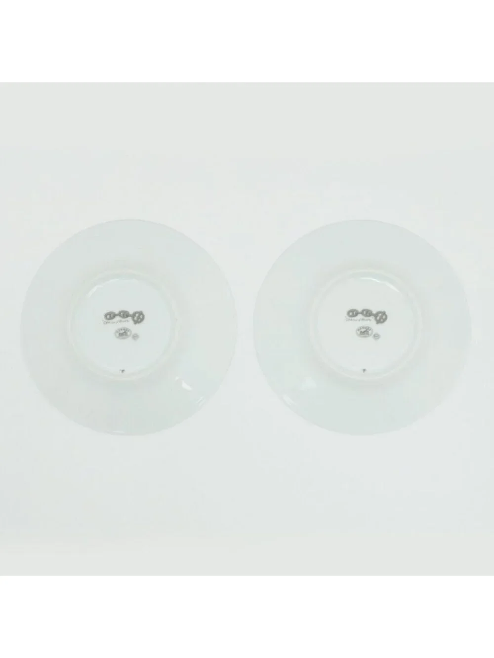 Hermes Tea Cup & Saucer Chaine D'Ancre 2-customer Set White Platinum